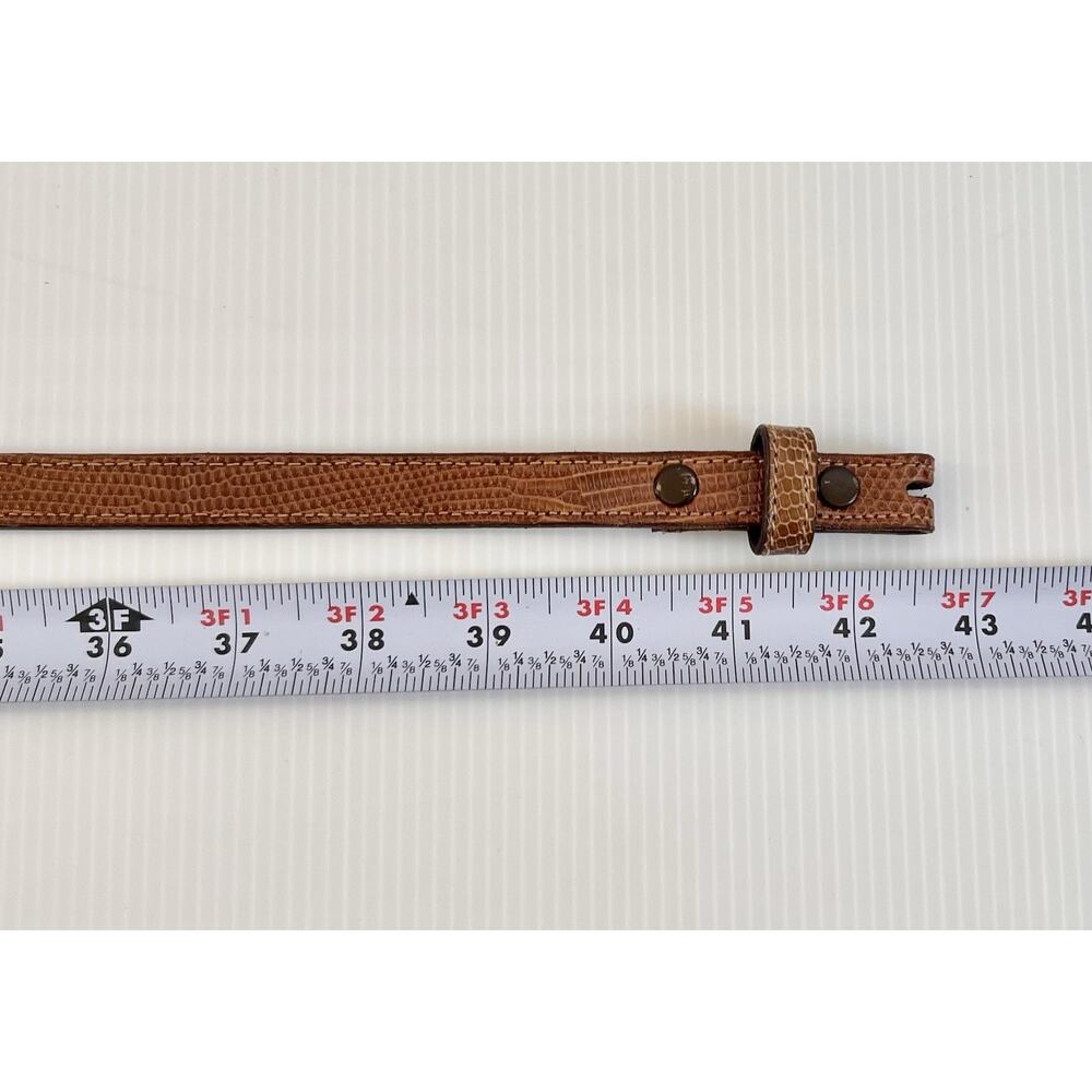 Vintage Barry Kieselstein-Cord Genuine Lizard Size 4 Large Brown Skinny EUC - Picture 5 of 6